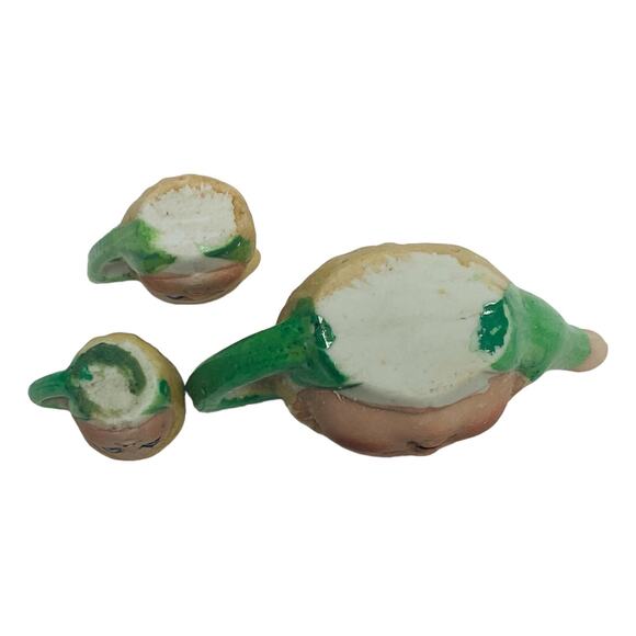 3 Pcs 1920's Kewpie Doll Face Child's Miniature Tea Set Creamer Cup Japan - Picture 9 of 14